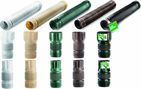 Flexible Downspout Extension Adapter 3 By 4 By 4 Inch White for Gutter Drainage System displayed with color options.