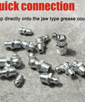 All In One 70 Pcs Grease Fittings Kit With SAE And Metric Zerk Nipples scattered on surface