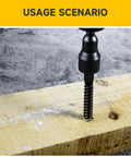 109 Piece 1/4 Inch Lag Screws And Washers Kit Pro Grade Heavy Duty Wood Bolts Set In 304 Stainless Steel shown installed in wood