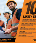 Bulk Pack Reflective Safety Vests High Visibility Orange Mesh For Men And Women, Lightweight Breathable Workwear, construction site