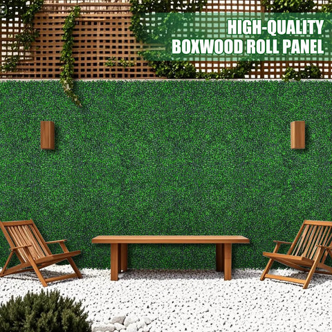Lifelike Artificial Greenery Wall Roll 48 By 120 Inches Privacy Screen For Indoor And Outdoor Use UV Resistant Faux Ivy Leaves