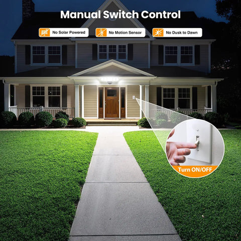 Hella Bright 150 Watt LED Flood Lights Outdoor 15000 Lumens Supercharged Security Lighting With Five Adjustable Heads And Switch Control To Light Up Your Yard Like Broad Daylight Anytime