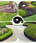 4 Inch By 33 Foot Landscape Edging Kit With 100 Spikes for lawn borders, garden beds, pathways, and yards in use