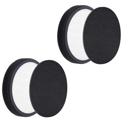 Halo Replacement Filter For Pure Enrichment PureZone Halo PEAIRDSK Air Purifier, 2 In 1 H13 Main Filter With Activated Carbon Pre Filter, 2 Pack