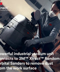 Technician using Xtract 9 Gallon Portable Dust Extractor Pro Grade Industrial Vacuum With Auto Filter Clean HEPA Filtration