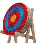 Adjustable Archery Target Stand For Straw Target Bags Garden Practice Pine Wood Portable and Sturdy with vibrant target disc