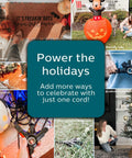 EZGrip 25 Ft Heavy Duty Outdoor Extension Cord With Multiple Outlets in holiday decoration settings