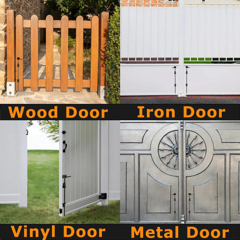 Tough As Nails 18 Inch Heavy Duty Cane Bolt Drop Rod Ground Latch For Wood Metal Vinyl Fence Gates Or Double Doors Rust Proof Steel Security Hardware Black Finish 2 Pack on various doors.