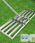 Lawn Leveling Rake 45 Inch Heavy Duty Stainless Steel Leveler For Backyard And Garden Spreader Topdressing Tool
