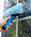 2-in-1 Window Squeegee and Scrubber Tool, 6-Inch Stainless Steel Scrub Squeegee Combo for Home or Pro Use, Rust-Resistant, Streak-Free Glass Cleaning, No-Fuss Wash and Dry on soapy window