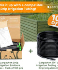 One Hundred Drip Irrigation Emitters Vortex Fan Sprayer Kit For Gardens And Pots, 360 Degree Adjustable Watering box and tubing
