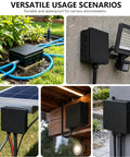 Rugged Outdoor Junction Box IP65 Weatherproof ABS Project Case With Two M24 Cable Glands Dustproof Black Electronics Enclosure For Outdoor Use Built To Last Electrical Housing For Outdoor Equipment 5.9 By 5.9 By 2.8 Inches used in garden, solar, and wall installs