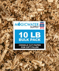 Crinkle Paper Filler For Gift Baskets Kraft 10 Lb Pack That Elevates Your Gift Game with packaging label and shredded paper.