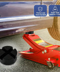 Universal Pinch Weld Jack Pad Adapter For Floor Jacks Upgraded Rubber Pad With X Slot Design under a car on jack