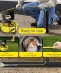 Pro-Grade Sewer Camera Kit With 100 Ft Cable And 4.3 Inch HD Screen 23mm Endoscope With 12 LED Lights 8500mAh Battery Portable Drain Inspection Tool For Plumbers And Homeowners, shown inspecting a pipe