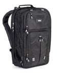 Shape Shifter 17 V2 Camera Backpack black 3/4 view, multiple zippers, holds 1 to 2 DSLRs and 3 to 4 lenses plus a 17 inch laptop.