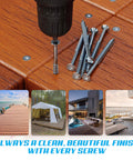 Marine Grade 316 Stainless Steel Wood Screws Size 10 By 3 Inch With Torx T25 Drive 350 Pack Includes Driver Bit Tough As Nails Built To Last High Corrosion Resistance For Coastal Decking Fencing And Outdoor Timber Projects on wooden deck