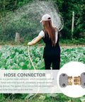 Get Your Garden Back On Track With This Badass 3 Pack Flexible Hose Repair Kit Featuring Super Quick Disconnect Couplings That Fix Leaks Fast And Make Outdoor Watering A Total Breeze For Any Sprayer Or Nozzle Setup. Grey metal garden hose connector with quick couplings