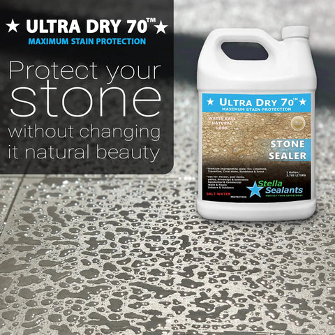 Stone Sealer For Travertine Limestone Marble And Granite Tile With Natural Look Matte Finish Stain Proof Water Based Safe For Food Areas Easy To Use No Mess Provides Maximum Stain And Water Protection