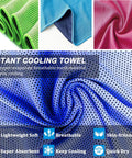 Ultra Chill Cooling Towels For Neck 4 Pack 47 By 12 Inches Microfiber Soft Breathable Ice Cold Sweat Wicking color swatches
