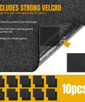 Extra Large Garage Floor Mat Heavy Duty Oil Absorbent Parking Mat With Waterproof Non Slip Backing Washable Reusable Floor Protector For Garage Driveway Workshop And SUV Velcro Strips Included shown with velcro for secure placement, 10 pieces