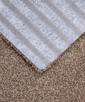 Close-up of corner detail of No Slip Stair Treads for Kids and Pets 28x9 Inch Indoor Carpet Runners With 100 Percent Polyester and TPE Backing.