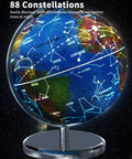 Illuminated World Globe With Stable Metal Base For Kid Friendly Classrooms And Kids, 9 Inch Lighted Globe With LED Night Light