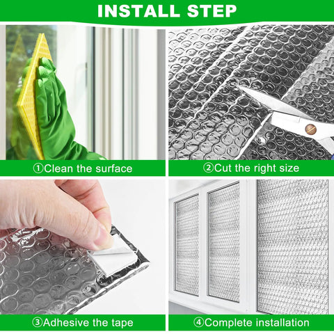 Heavy Duty Pre Cut Garage Door Insulation Kit With Reflective Bubble Foil For Double Doors DIY Thermal Barrier installation steps.