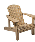 Classic Adirondack Chair Plans With Full Size Templates. Wooden chair with slatted design for comfortable backyard lounging.