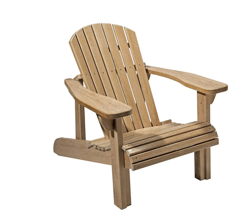 Classic Adirondack Chair Plans With Full Size Templates. Wooden chair with slatted design for comfortable backyard lounging.
