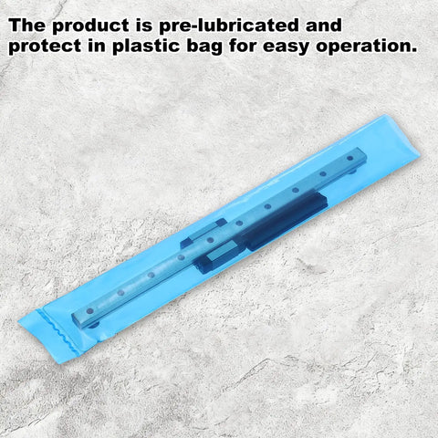 MGIN7 150mm linear sliding rail guide with MGN7C carriage block, bearing steel, sealed in blue plastic bag