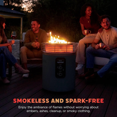 Propane Fire Pit And Outdoor Heater With Three Modes Flame And Heat For Patio Deck Or Camping Portable Smokeless Fire Pit With Push Start Ignition And Easy Controls For Cozy Backyard Vibes