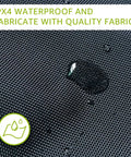 Close-up of water droplet on fabric of 40W Portable Foldable Solar Panel Charger With Kickstand For Outdoor Power Stations, Road Trip Ready For Camping