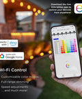 Smartphone app controlling VIBE Mini Landscape Lights Kit With 12 Small Pathway Lights And 22 Ft Cord With Lead Wire