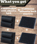 Two Round Rifle Cartridge Holder With Hook And Loop Fastener And Adhesive Backing For Buttstock Or Side Mount Fits 6.5 Creedmoor 223 308 30 06 Calibers Two Bullet Holders With Two Extra Reserves For Quick Access In The Field shown with components