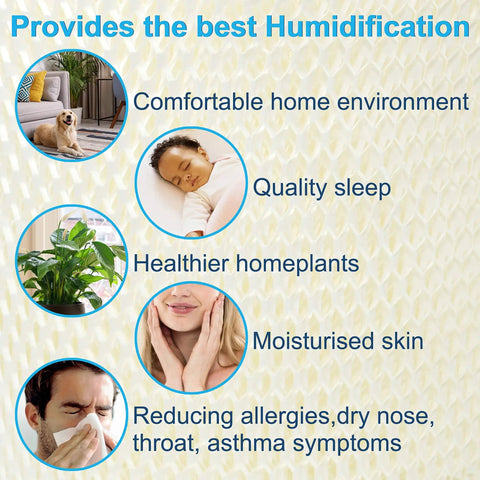 Benefits of using 2 Pack Wick Filter Replacement For Essick Air AIRCARE Bemis 1043 for a comfortable home environment and humidity perks.