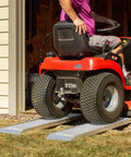 Aluminum Dual Runner Shed Ramp With Punch Plate Surface 36 By 12 Inches 1500 Lb Capacity Beefy Traction In All Weather Pre Drilled