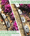 Two Pack 1.5 Inch Garden Edging Border 100 Ft Total Length Plastic Landscaping Edge With 120 Spikes shown installed next to garden bed