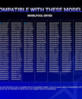 Compatible Whirlpool dryer models list for Dryer Heating Element Replacement Compatible With Whirlpool Kenmore Maytag.