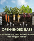Tough Oval Galvanized Raised Garden Bed For Outdoors, Open Bottom Metal Planter Box Ideal For Vegetables, Flowers, And Herbs