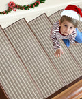 Non Slip Stair Treads For Wood Steps, Machine Washable Polyester Stair Runner Mats, 15 Pack Beige 28 By 9 Inches on stairs
