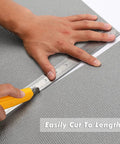 Professional Toolbox Drawer Liner Gray Non Slip Foam Rubber Mat With Easy Cut Grid Lines For Measuring And Cutting