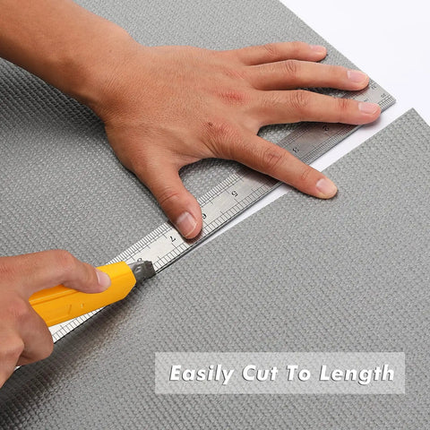 Professional Toolbox Drawer Liner Gray Non Slip Foam Rubber Mat With Easy Cut Grid Lines For Measuring And Cutting