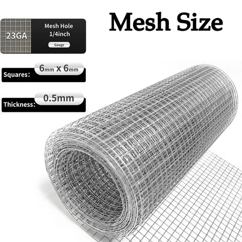 Beefy Heavy Duty One Quarter Inch Hardware Cloth Four By Ten Foot Galvanized After Welding Twenty Three Gauge Wire Mesh Roll