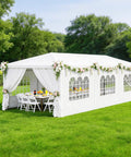 10x30 Ft Party Tent Heavy Duty Outdoor Canopy With 8 Removable Sidewalls For Backyard Patio Events Weddings Barbecue White 300 Sq Ft Of Shade Fits 30 Plus Guests For Any Weather