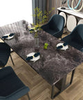 Dark Emperador Marble Peel And Stick Contact Paper For Countertops And Backsplash, 36 By 160 Inch on dining table