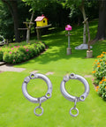 2 Pack Silvery Parrot Foot Rings For Small To Medium Birds With Easy Clip For Quick On Off Use Metal Bird Leg Bands in garden
