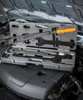 Fan Clutch Service Kit With Nut Wrenches And Pulley Holder In A Rugged Blow Mold Case For Universal Vehicle Maintenance in engine bay