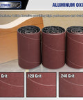 18 Piece Spindle Sander Sleeve Kit With Six Size Assortment In 80 120 240 Grit For 1/2 In To 3 In Diameters Aluminum Oxide Abrasive Sanding Sleeves