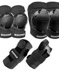 Knee Pads Elbow Pads Wrist Guards Set For Skateboarding Roller Derby BMX Riding And Inline Skating With Hard Shell Exterior